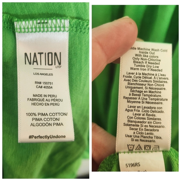 Nation LTD Gaby Smocked Pima Cotton Sundress Size Large Kelly Green - Picture 11 of 14